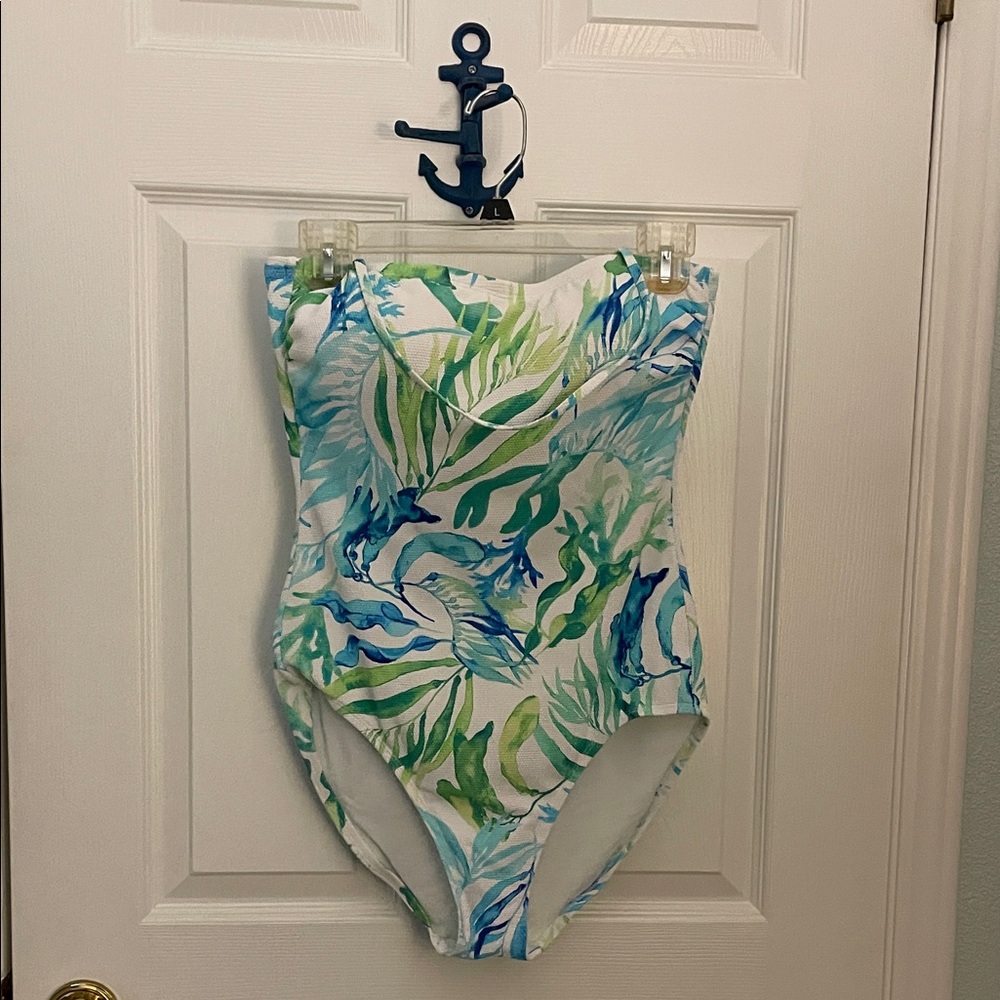 Women’s Tommy Bahama Swim One-Piece Swimsuit - Blue and Green, size 10